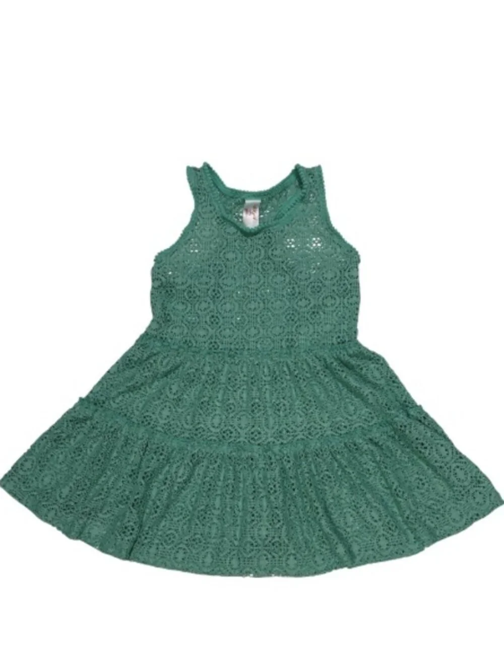 Cat & Jack Swimsuit Cover Up Girl's M 7/8 Mint Green Open Lace Racerback